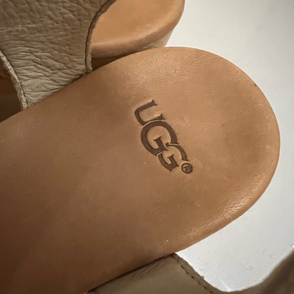 UGG Janie Antique Leather Clog Sandals Size 6 - Picture 6 of 10